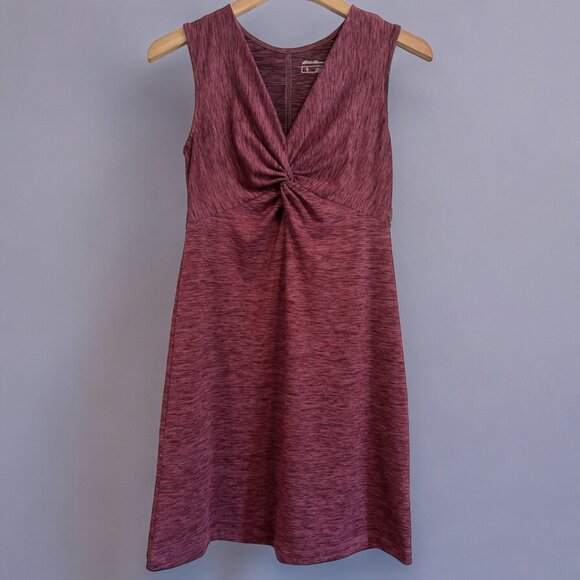 Eddie Bauer Travex Aster Tie the Knot dress in deep red heather/ size XS - Picture 1 of 11